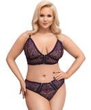 Cottelli Lingerie purple lace lingerie set