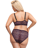 Cottelli Lingerie purple lace lingerie set