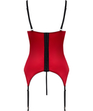 Cottelli Lingerie punane avatud korsett stringidega