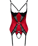 Cottelli Lingerie red open basque with string