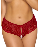 Cottelli Lingerie Rouby punasest pitsist avatud püksikud