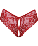Cottelli Lingerie Rouby punasest pitsist avatud püksikud
