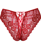 Cottelli Lingerie Rouby punasest pitsist avatud püksikud