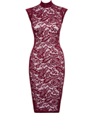 Cottelli Lingerie Sabella burgundy lace dress