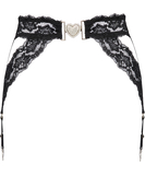 Cottelli Lingerie Shana black lace garter belt