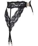 Cottelli Lingerie Shana black lace garter belt