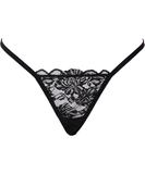 Cottelli Lingerie Silvyka czarne koronkowe stringi z kryształkami
