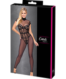 Cottelli Lingerie Terilyka czarny prześwitujący bodystocking