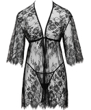Cottelli Lingerie Vionna melns caurspīdīgs rītatērps