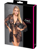 Cottelli Lingerie Vionna melns caurspīdīgs rītatērps