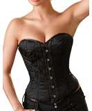 Cottelli Lingerie Zelmira black brocade corset