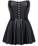 Cottelli Lingerie Must matt minikleit metallist sulgemisega