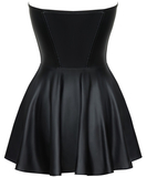 Cottelli Lingerie Must matt minikleit metallist sulgemisega