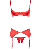 Cottelli Lingerie red shelf bra lingerie set