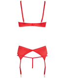 Cottelli Lingerie red shelf bra lingerie set