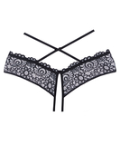 Allure Lingerie Crayzee black lace crotchless thong