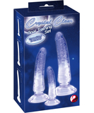 Crystal Clear Anal Training Cocky dildo rinkinys