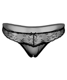 Daring Intimates black lace & mesh crotchless string