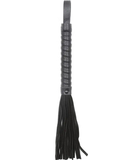 Darkness black faux suede flogger