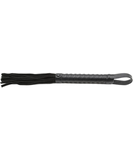 Darkness black faux suede flogger