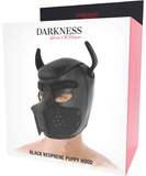 Darkness black neoprene puppy hood