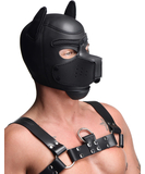 Darkness black neoprene puppy hood