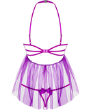 Obsessive lilla läbipaistvast tüllist babydoll-kleit