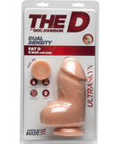 Doc Johnson The D Fat Ultraskyn 6 inch with Balls minkštas TPE dildo