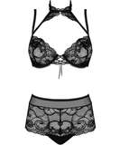 Obsessive Elizenes black lace lingerie set