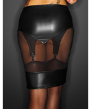 Noir Handmade black skirt with garter belt