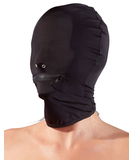 Fetish Collection черная маска из ткани с отверстиями