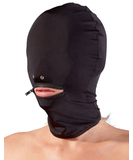 Fetish Collection черная маска из ткани с отверстиями