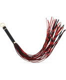 Fetish Collection Red and Black Leatherette Flogger