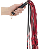 Fetish Collection Red and Black Leatherette Flogger
