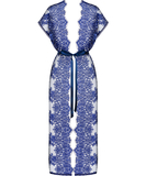 Obsessive blue long lacy peignoir