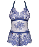 Obsessive Flowlace blue lace bodysuit