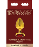 Taboom Gold Jewel Plug Medium metalinis analinis kaištis