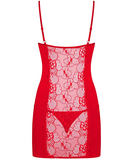 Obsessive Heartina Red Chemise with Lace Inserts