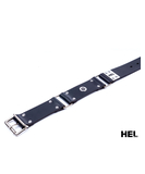 HEL Milano black leather hobble belt
