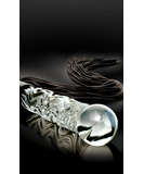 Icicles No. 38 suede flogger with glass handle