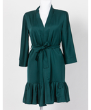 SexyStyle emerald green robe with flounce hem