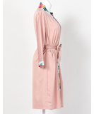 MAKE светло-розовый халат с цветным краем
