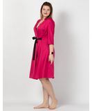 MAKE bright pink robe with black sash