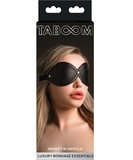 Taboom Infinity black faux leather blindfold