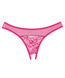 Allure Lingerie Just A Rumor pink crotchless panties