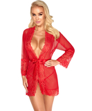 kissable Amour Zing red sheer peignoir