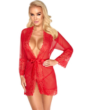 kissable Amour Zing red sheer peignoir