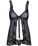 kissable Opaline black sheer mesh babydoll