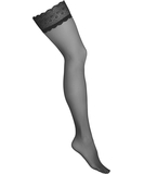 Kotek H005 black sheer hold-up stockings