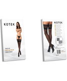 Kotek H008 black sheer hold-up stockings